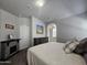 Bright bedroom with fireplace and ensuite bathroom access at 650 N Hawes Rd # 3314, Mesa, AZ 85207