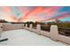 Rooftop deck with scenic sunset views and mountain backdrop at 14428 E Monument Dr, Scottsdale, AZ 85262