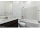 Clean bathroom, featuring a bathtub and modern vanity at 7366 E White Tail Rd, San Tan Valley, AZ 85143