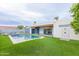 Luxury pool and spa with modern landscaping at 7544 E Mckinley St, Scottsdale, AZ 85257
