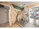 Spa-like bathroom with a glass shower and artistic tile work at 591 E Park Ave, Gilbert, AZ 85234