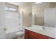 Clean bathroom with a shower/tub combo and vanity at 3532 W Warren Ln, Anthem, AZ 85086