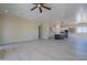 Open concept kitchen with island, stainless steel appliances, and white cabinets at 2303 S 337Th Ave, Tonopah, AZ 85354