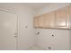 Well-lit laundry room with upper cabinets and space for a washer and dryer at 4321 E Desert Sky Ct, Cave Creek, AZ 85331