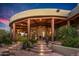 Unique architectural design with a large covered patio and mountain views at 40523 N 102Nd Pl, Scottsdale, AZ 85262