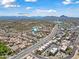 Aerial view showcasing the home's location near a main road at 16914 E Britt Ct, Fountain Hills, AZ 85268