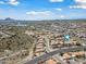 Home's location highlighted in a wide aerial view of the neighborhood at 16914 E Britt Ct, Fountain Hills, AZ 85268