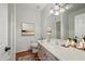 Bathroom with single vanity and shower/tub combo at 16914 E Britt Ct, Fountain Hills, AZ 85268