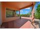 Covered patio with view of the backyard and mountains at 16914 E Britt Ct, Fountain Hills, AZ 85268