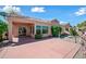 Spacious backyard patio, perfect for outdoor entertaining, with a fountain and lush landscaping at 16914 E Britt Ct, Fountain Hills, AZ 85268