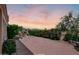 Serene backyard patio at sunset, offering mountain views at 16914 E Britt Ct, Fountain Hills, AZ 85268