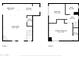 Two-story floor plan, showing bedroom, bathroom, living room, dining area, and kitchen at 10408 N 11Th St # 2, Phoenix, AZ 85020