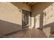 Small, private patio area outside the condo unit at 930 N Mesa Dr # 1039, Mesa, AZ 85201