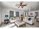 Cozy living room featuring neutral-toned furniture and a ceiling fan at 3135 N 34Th St, Phoenix, AZ 85018