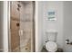 Bathroom with shower and toilet. Neutral colors at 3135 N 34Th St, Phoenix, AZ 85018