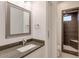 Modern bathroom with a walk-in shower and updated vanity at 15528 E Chicory Dr, Fountain Hills, AZ 85268