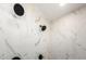Walk-in shower with marble-look tile and rain shower heads at 15522 E Chicory Dr, Fountain Hills, AZ 85268