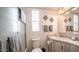 Clean bathroom with shower/tub combo and updated vanity at 915 Mineshaft Dr, Apache Junction, AZ 85119