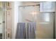 Clean bathroom with shower stall and built-in storage at 915 Mineshaft Dr, Apache Junction, AZ 85119