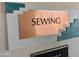 Image of a sign for the sewing room at Golden Vista Resort at 915 Mineshaft Dr, Apache Junction, AZ 85119