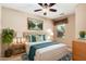 Cozy bedroom with ceiling fan, and neutral color palette at 2754 W Tanner Ranch Rd, San Tan Valley, AZ 85144