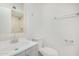 Clean bathroom with a vanity, toilet, and shower at 4141 W Pasadena Ave, Phoenix, AZ 85019