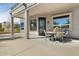 Spacious patio with seating area, perfect for outdoor dining at 8757 E Lariat Ln, Scottsdale, AZ 85255