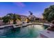 Tranquil pool and spa area with outdoor lighting at 1912 E Gemini Pl, Chandler, AZ 85249