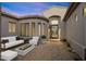 Relaxing courtyard with fire pit and modern seating area at 34599 N 99Th Way, Scottsdale, AZ 85262