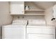Laundry area with washer, dryer, and shelving at 6742 N 43Rd Ave, Glendale, AZ 85301