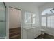 Modern bathroom with updated vanity and walk-in shower at 1223 E Clearview Dr, Casa Grande, AZ 85122