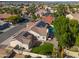 Aerial view of the house highlighting its solar panels at 1223 E Clearview Dr, Casa Grande, AZ 85122