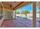 Covered patio overlooking the pool area at 1223 E Clearview Dr, Casa Grande, AZ 85122