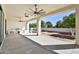 Outdoor kitchen and patio with ceiling fans, ideal for entertaining at 2041 N Orchard --, Mesa, AZ 85213