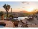 Luxury pool and spa with stunning sunset views at 9215 E Red Lawrence Dr, Scottsdale, AZ 85262
