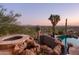Relaxing hot tub with stunning desert landscape views at 9215 E Red Lawrence Dr, Scottsdale, AZ 85262
