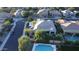 Aerial view of a house with a pool in a residential neighborhood at 42715 N Courage Trl, Anthem, AZ 85086