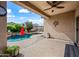 Inviting backyard oasis with a sparkling pool and patio at 1095 W Desert Valley Dr, San Tan Valley, AZ 85143
