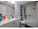 Clean bathroom with shower/tub combo and white vanity at 18202 N Cave Creek Rd # 115, Phoenix, AZ 85032