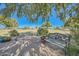 Relaxing backyard view, featuring a bench and lush landscaping at 12946 W Ashwood Dr, Sun City West, AZ 85375