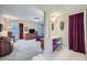 Vanity area with a large mirror and a walk-in shower at 12946 W Ashwood Dr, Sun City West, AZ 85375