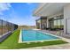Inviting rectangular pool with grassy area at 30505 N Sage Dr, Peoria, AZ 85383