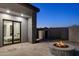 Outdoor patio with fire pit and view of bedroom at 30505 N Sage Dr, Peoria, AZ 85383