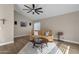 Spacious living room with high ceilings and a comfortable couch at 15728 E Burro Dr, Fountain Hills, AZ 85268