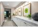 Stunning hallway with marble countertop and built-in cabinets at 37200 N Cave Creek Rd # 1082, Scottsdale, AZ 85262