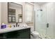 Spa-like bathroom with a walk-in shower and modern vanity at 37200 N Cave Creek Rd # 1082, Scottsdale, AZ 85262