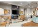 Spacious living room features a modern fireplace and ample natural light at 37200 N Cave Creek Rd # 1082, Scottsdale, AZ 85262