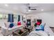 Spacious living room with comfortable seating and a modern coffee table at 6908 E Mariposa Dr, Scottsdale, AZ 85251