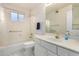 Bathroom with bathtub, toilet and updated vanity at 8333 W Wescott Dr, Peoria, AZ 85382