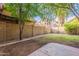 Private backyard with grassy area and block wall fencing at 4662 W Ivanhoe St, Chandler, AZ 85226